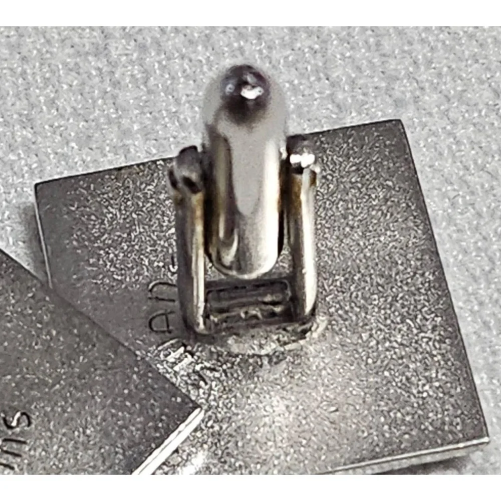 SWANK Art Deco‎ Geometric Square Cufflinks Silver Black Toggle Back Dapper Mens